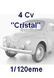 4CV - résine translucide- TT 1/120eme
