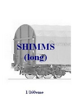 Wagons Shimms (long) N 1/160