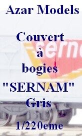 Couvert à bogies SERNAM gris Azar Models 1/220eme