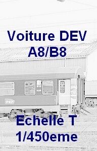 Voiture A8 / B8 SNCF T - 1/450eme